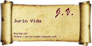 Jurin Vida névjegykártya
